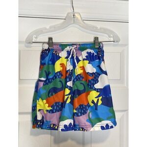 Boden Youth Kids Boys‎ Lined Bathing Suit Bottoms Multicolor Dinosaurs 9-10Y